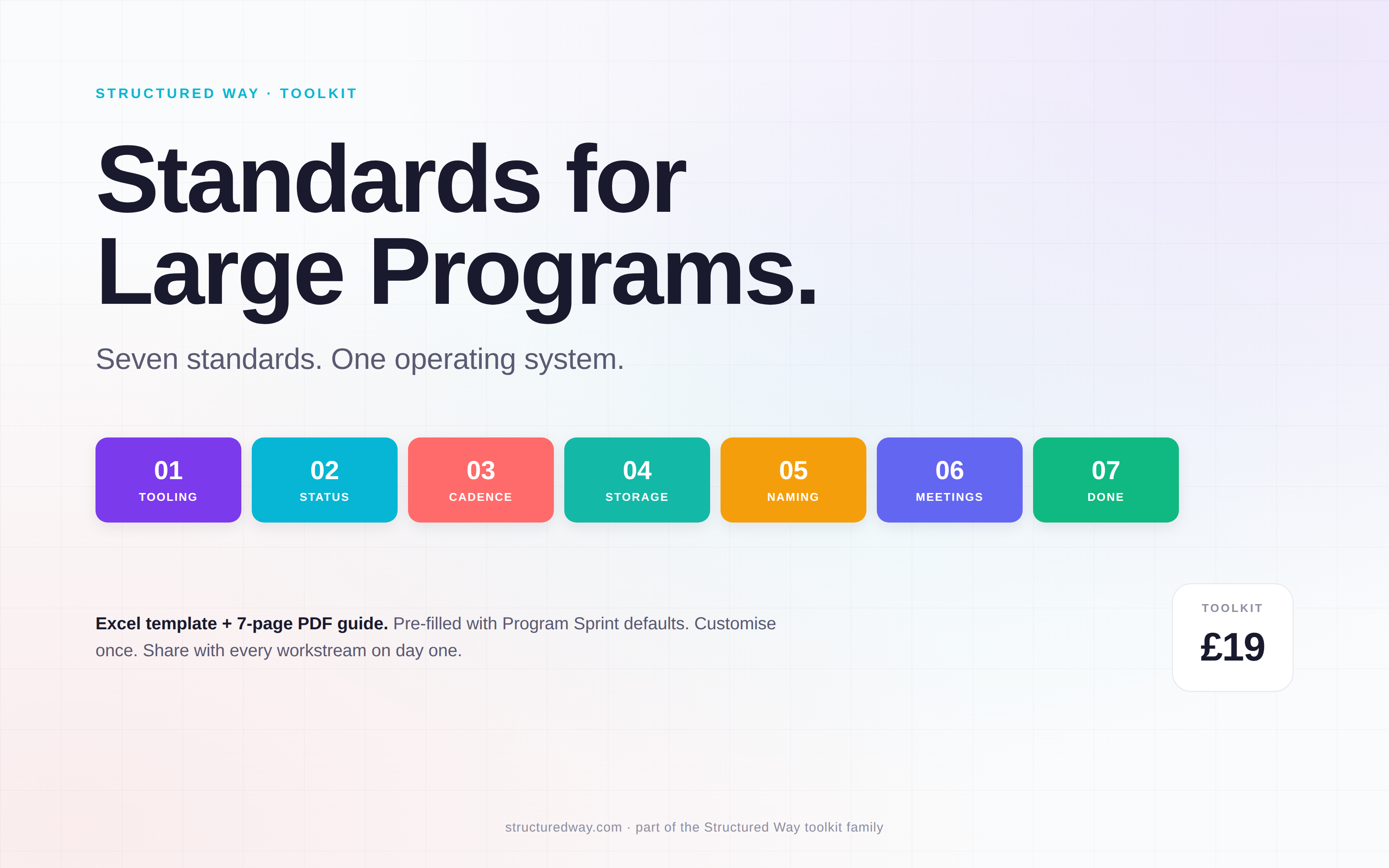 Standards for Large Programs toolkit