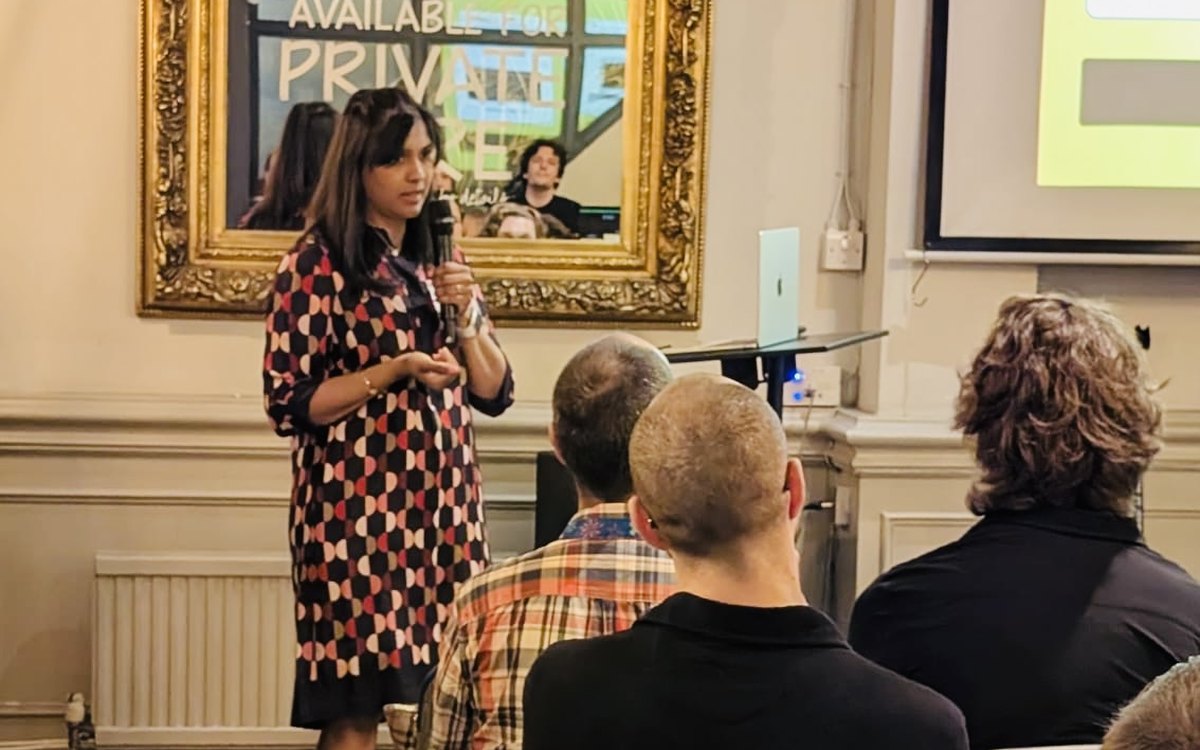 Swathi Kantharaja speaking at Flagstone